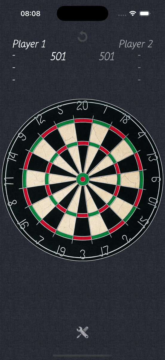 Main scoring board mid-game